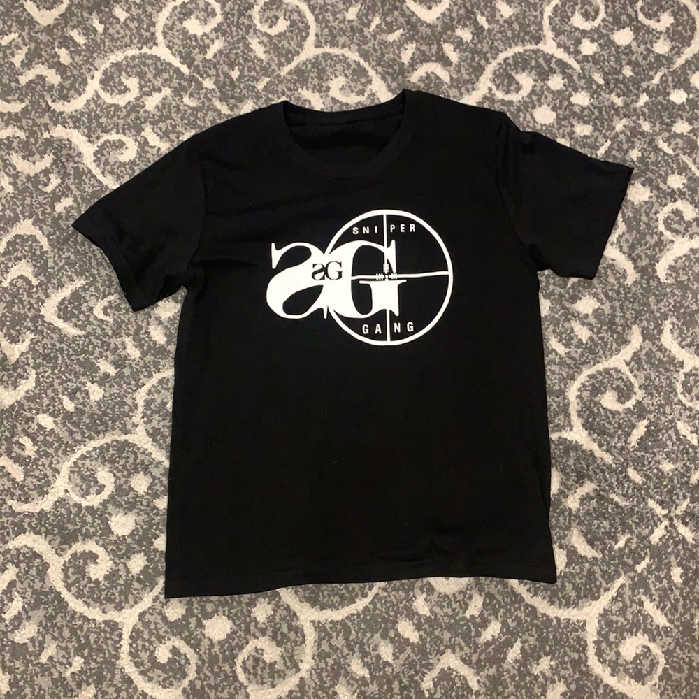 Size medium sniper gang black t shirt